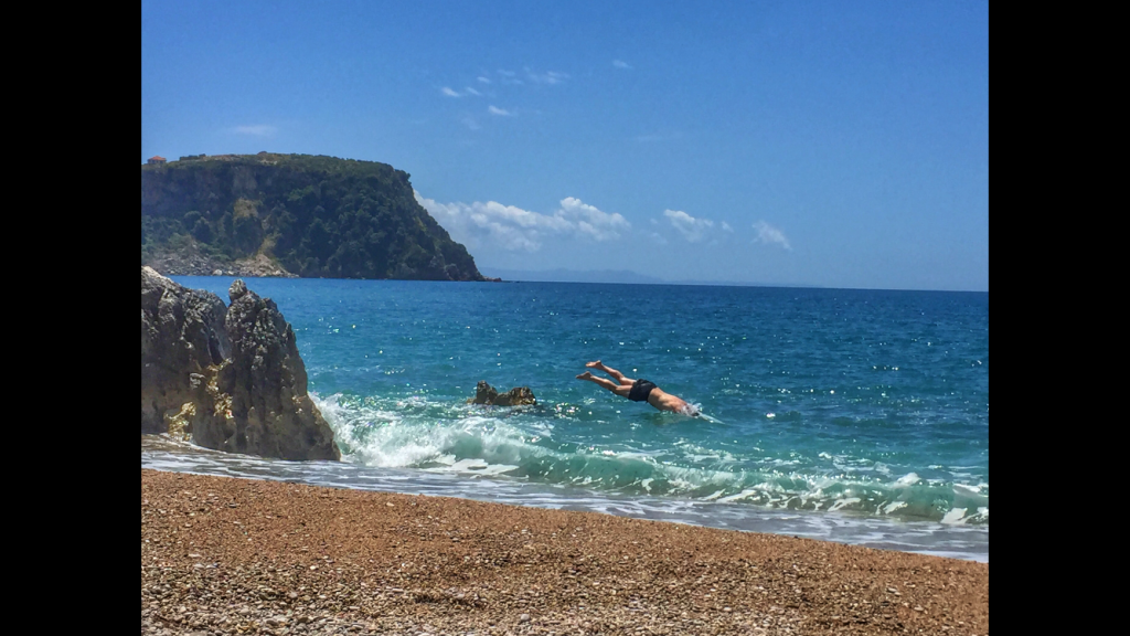 Diving head-first into the Ionian Sea